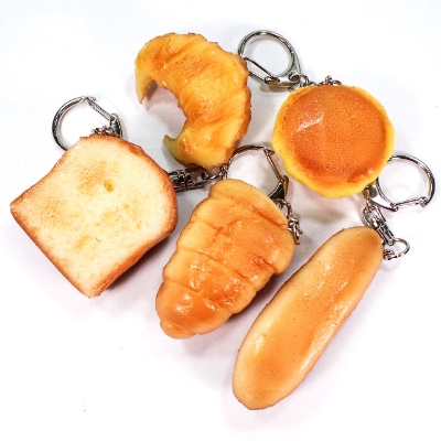 食品サンプルキーホルダー パン5個セット