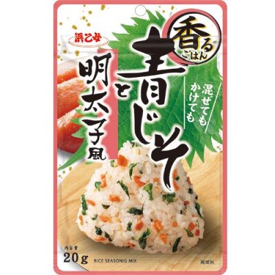 浜乙女 ふりかけ 混ぜ込み 香るごはん 青じそと明太子風 20g (10個セット)