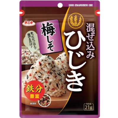 浜乙女 ふりかけ 混ぜ込みひじき 梅しそ 21g (10個セット)