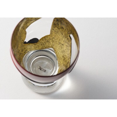 漆とガラス破片が融合した酒器【包-TsuTsuMu-】ショットグラス / 和色
