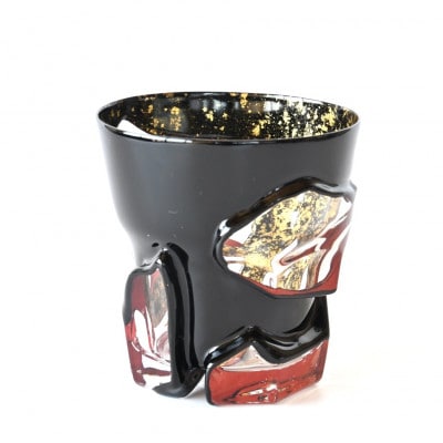 漆とガラス破片が融合した酒器【包-TsuTsuMu-】タンブラー / 緋入り