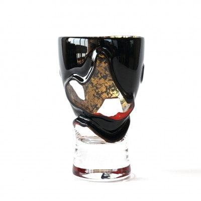 漆とガラス破片が融合した酒器【包-TsuTsuMu-】ショットグラス / 緋入り
