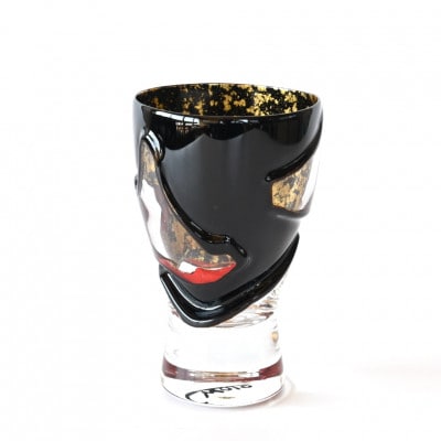 漆とガラス破片が融合した酒器【包-TsuTsuMu-】ショットグラス / 緋入り