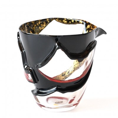 漆とガラス破片が融合した酒器【包-TsuTsuMu-】片口 / 緋入り