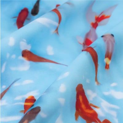 愛知県弥富市の金魚すくいフェイスタオル