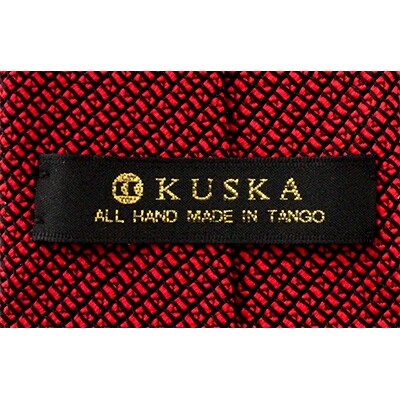 KUSKA Fresco Tie【レッド】世界でも稀な手織りネクタイ