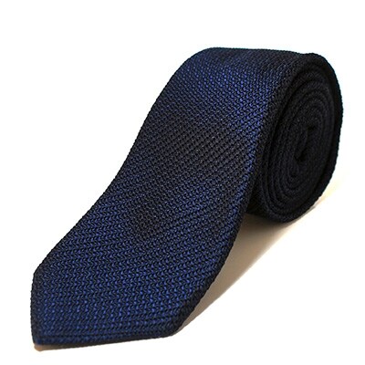 KUSKA Fresco Tie 【ダークネイビー】 世界でも稀な手織りネクタイ
