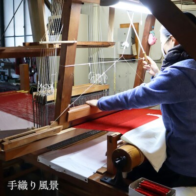 kuska fabricの真綿マフラー【ネイビー】世界でも稀な手織りマフラー