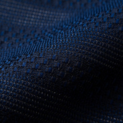 【手織りネクタイ】ダークネイビー 丹後ジャカードタイ kuskafabric 京都・丹後のシルク織物