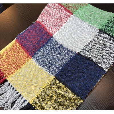 【京都府与謝野町】シルク100% 真綿格子ストール マルチカラー お肌に優しい高級品 贈答用にも