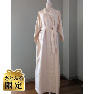 【さとふる限定】シルクローブ・ガウン・パジャマ　(丹後シルク　ウォッシャブル)