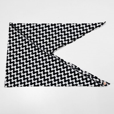 一色ちりめんあずま袋　波なみ(ブラック)