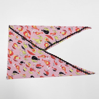 一色ちりめんあずま袋　コトリ(ピンク)