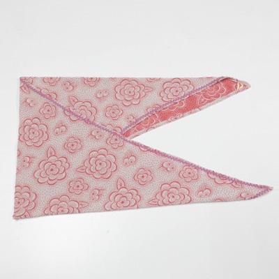 一色ちりめんあずま袋　椿(ピンク)