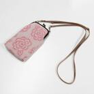 がま口ショルダー(椿柄ピンク)　一色ちりめん　京都与謝野町より　【高島屋選定品】