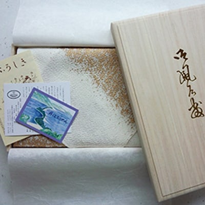 友禅風呂敷 雲霞(白地に金色)1枚