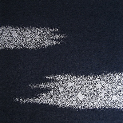 友禅風呂敷　雲霞(紺地に銀)1枚