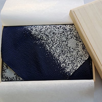 友禅風呂敷　雲霞(紺地に銀)1枚