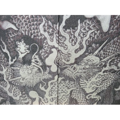 昇龍(赤龍)御朱印帳(龍の絵を真似て製織した御朱印帳)　薄い赤色【数量限定】