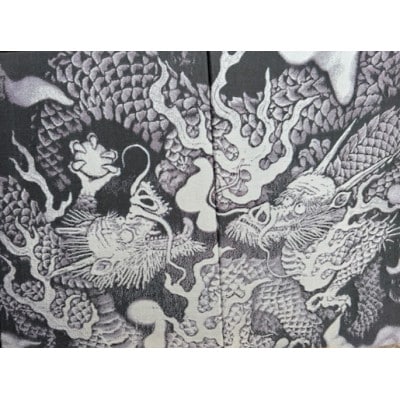 昇龍(黒龍)御朱印帳(龍の絵を真似て製織した御朱印帳)　ノーマル色