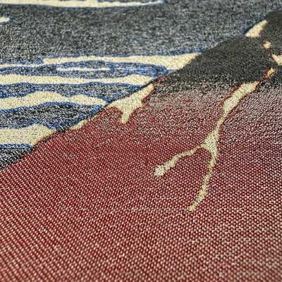 写真織絵画『冨嶽三十六景 凱風快晴(赤富士)』シルク100%大切な人への贈り物にも【京都府与謝野町】