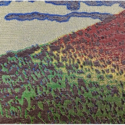 写真織絵画『冨嶽三十六景 凱風快晴(赤富士)』シルク100%大切な人への贈り物にも【京都府与謝野町】