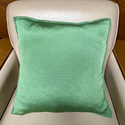 洗える丹後ちりめん「ちりめん美人」シルククッションカバー(グリーン)　ギフトにも　京都与謝野町より