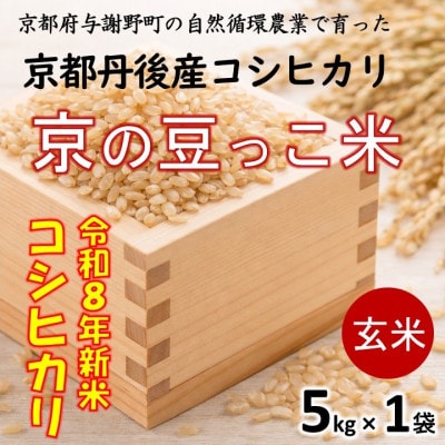 令和8年新米　京都与謝野町産「京の豆っこ米」 玄米5kg　おいしい丹後のコシヒカリ　農家直送