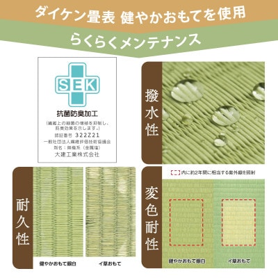 薄置畳2枚 ヘリなし【穂波04 墨染色×銀鼠色×栗色】フロアタイルとして使用できる置き畳