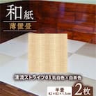 薄置畳2枚 ヘリなし【清流ストライプ03 乳白色×白茶色】フロアタイルとして使用できる置き畳