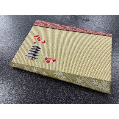 刺繍入りミニ畳(五重塔)　おしゃれな和風インテリア　京都のおみやげ・プレゼント　マウスパッドにも