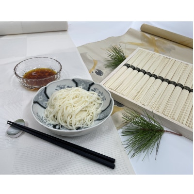 丹後ちり麺 シルクの糸 シルクパウダー入り素麺　4束入り×6袋　夏にぴったりのそうめんを京都丹後から