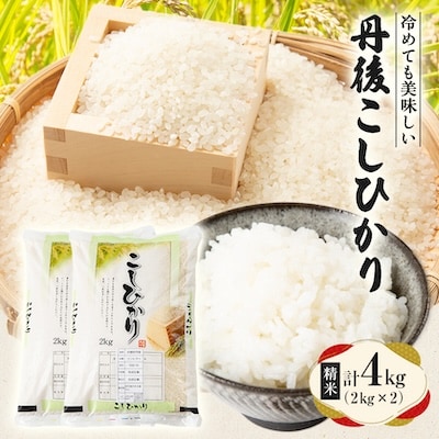 【令和7年産米】京都府与謝野町産 丹後コシヒカリ 精米4kg　もちもちとした食感が特徴のおいしいお米