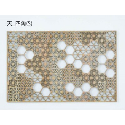 智頭杉のプレイスマット ー組子模様ー 天_四角 Sサイズ | お礼品詳細