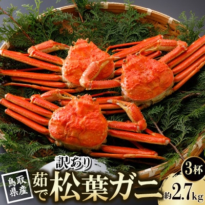 【先行予約】鳥取県産 訳あり 茹 松葉がに 900g×3杯(中村商店)2026年1月末より順次発送