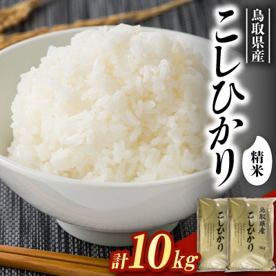 【食味鑑定士厳選】鳥取県産 コシヒカリ10kg(5kg×2袋) 精米