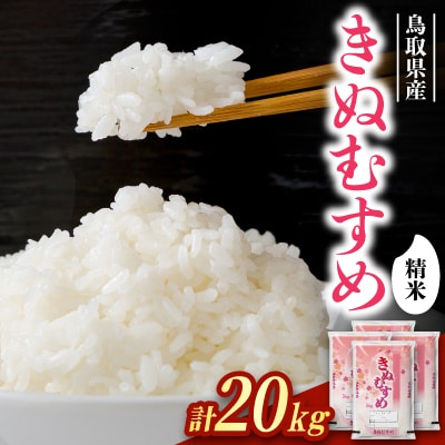 【食味鑑定士厳選】鳥取県産 きぬむすめ20kg(5kg×4袋) 精米