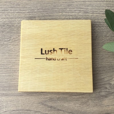 タイルコースター5枚セット(ブラック・フラットフレーム)