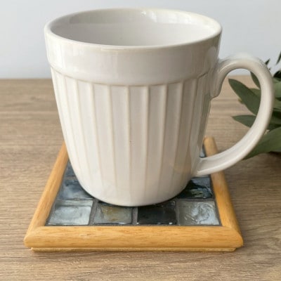 タイルコースター5枚セット(ブラック・アーチフレーム)