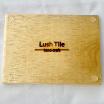 ガラスタイルトレイ小・大各1枚セット(クリア・フラットフレーム)