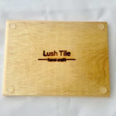 ガラスタイルトレイ小・大各1枚(ブラック・アーチフレーム)