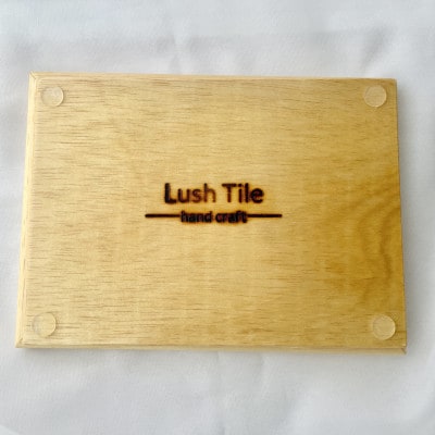 ガラスタイルトレイ小・大各1枚セット(ブラック・フラットフレーム)