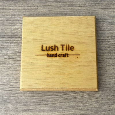 ガラスタイルコースター2枚・トレイ大1枚セット(クリア・フラットフレーム)