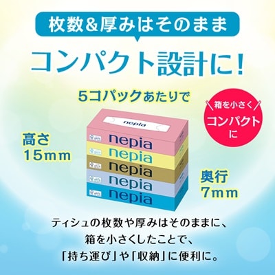 ネピアティシュペーパー150W5個パック(バラ数90個)