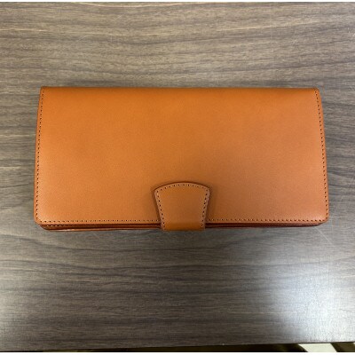 長財布　ワイド　キャメル