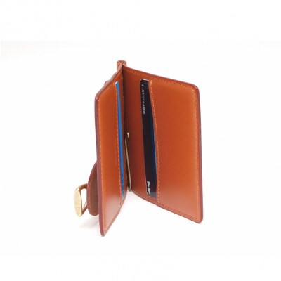 鞍　札バサミ　キャメル