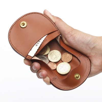 馬蹄　コインケース　キャメル