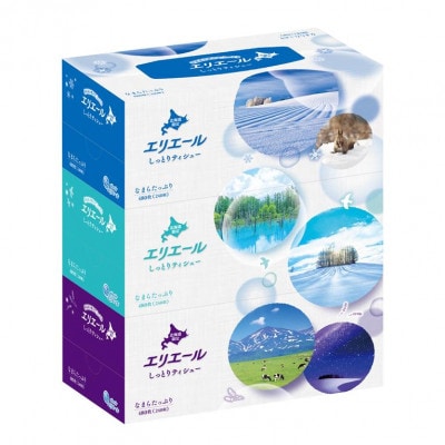 【赤平市限定】エリエール北海道しっとりティシュなまらたっぷり　240W3P×10パック