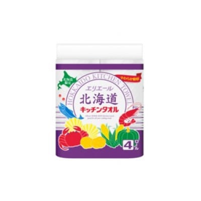 2022年11月発送開始『定期便』エリエール北海道キッチンタオル50カット4R×12パック全2回