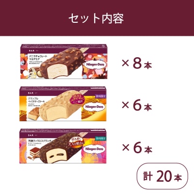 ハーゲンダッツ バー セット 20本入 フレーバー3種類セット【MNM001_203F_x】